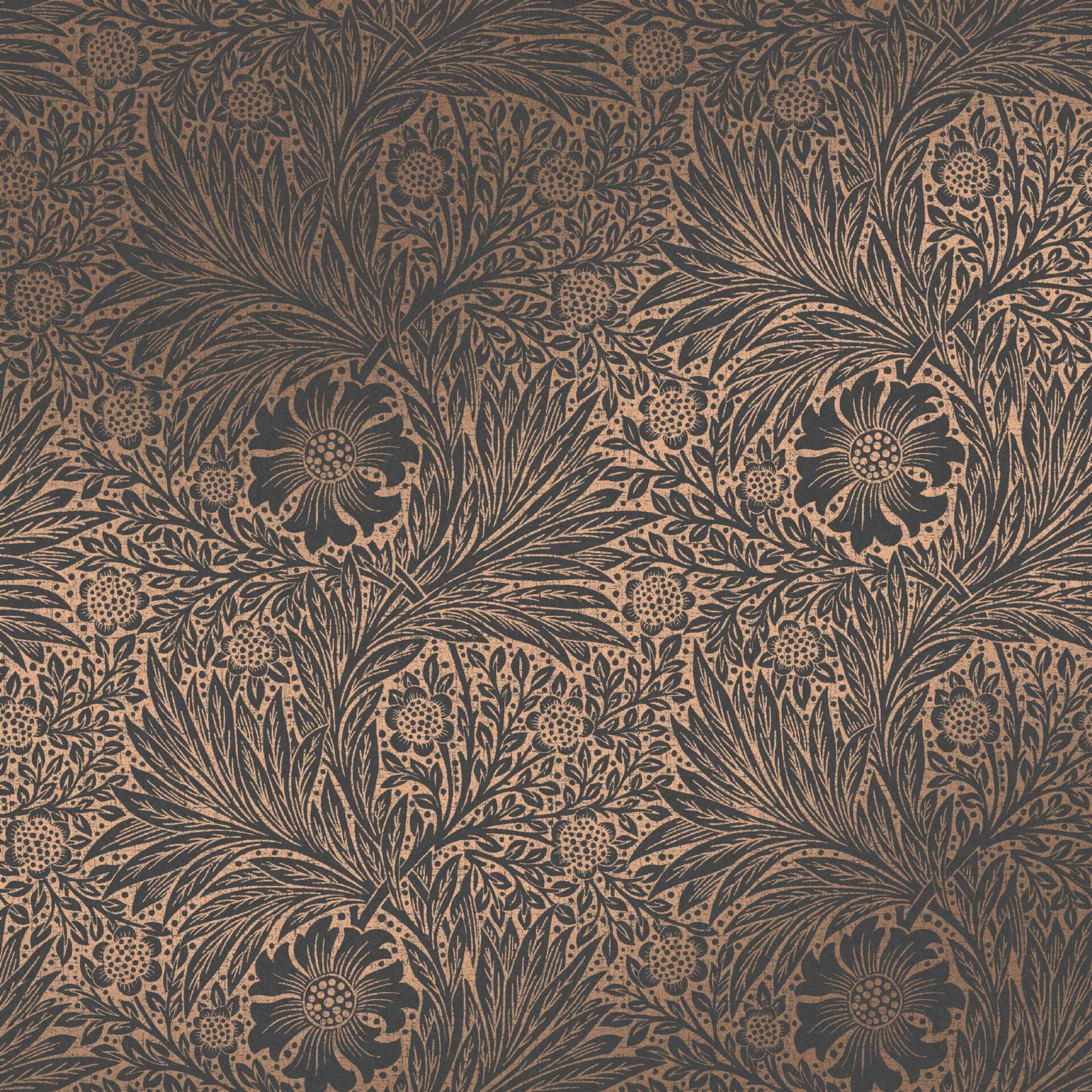 Carta da Parati "Marigold Fibrous Charcoal" Morris at home