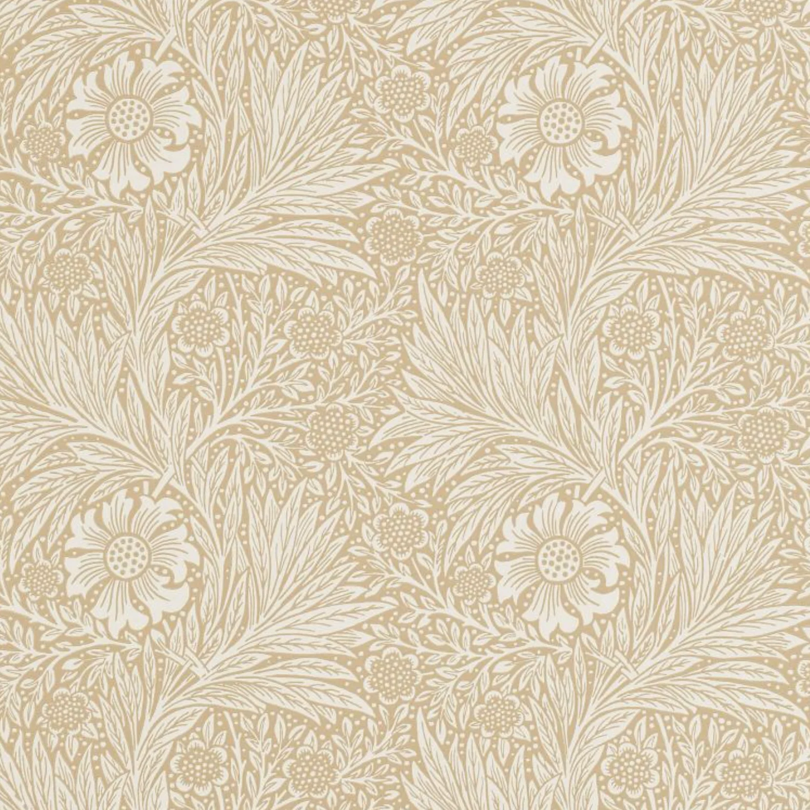 Carta da parati “Marigold” marrone, catalogo Morris & Friends a metraggio o rotolo