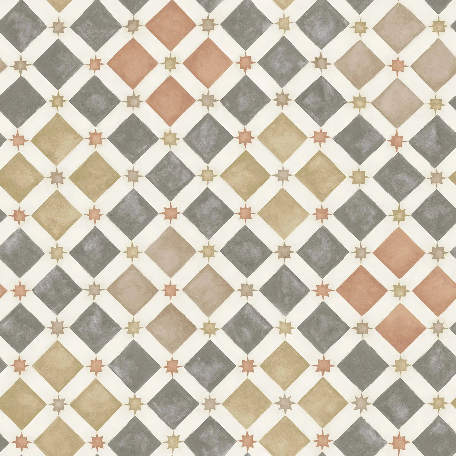 Carta da Parati "MARTYN LAWRENCE BULLARD" Zellige beige e arancio | COLE & SON