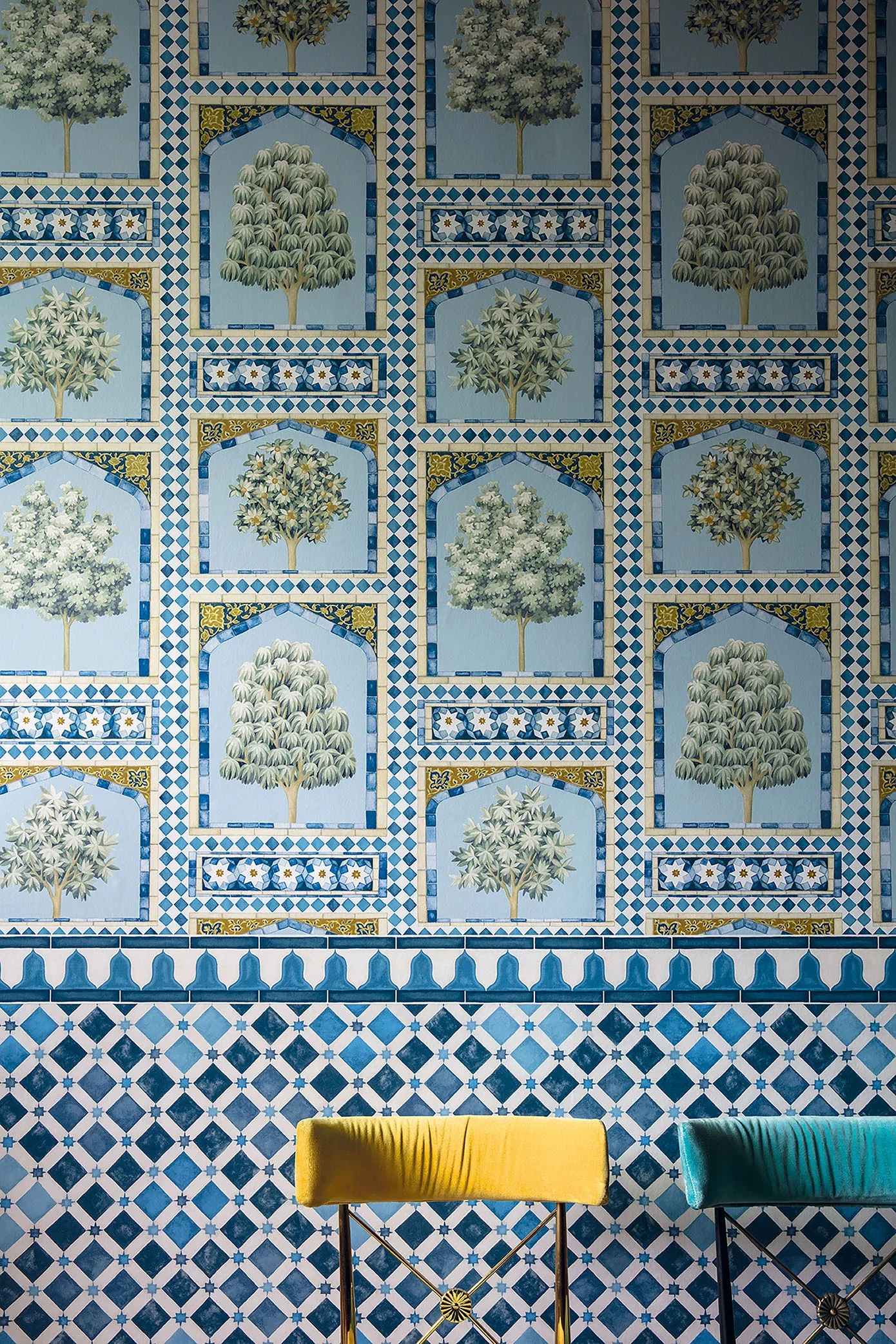 Carta da Parati "MARTYN LAWRENCE BULLARD" Zellige Border blu | COLE & SON - Image 3