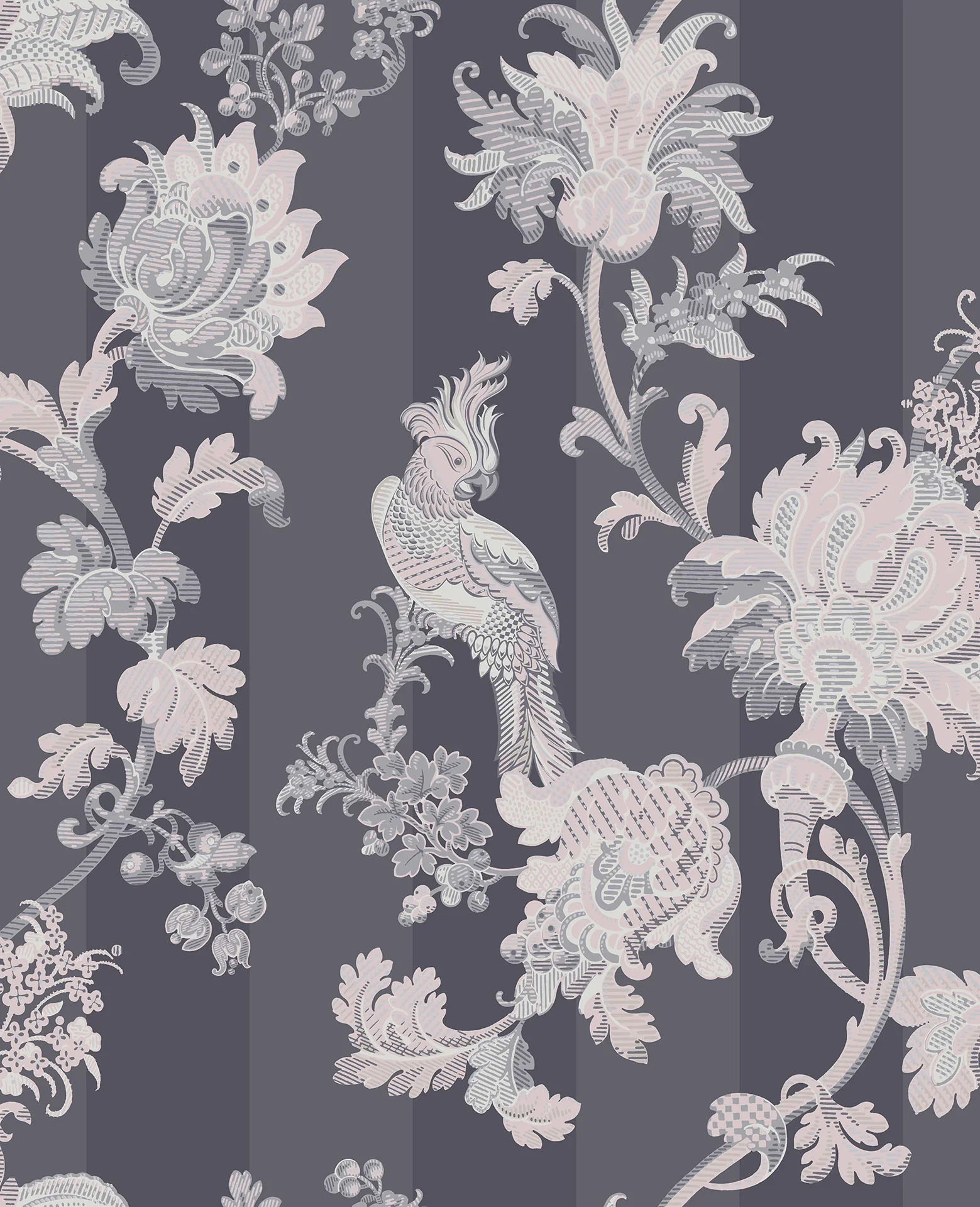Carta da Parati "MARTYN LAWRENCE BULLARD" Zerzura rosa e grigio scuro | COLE & SON