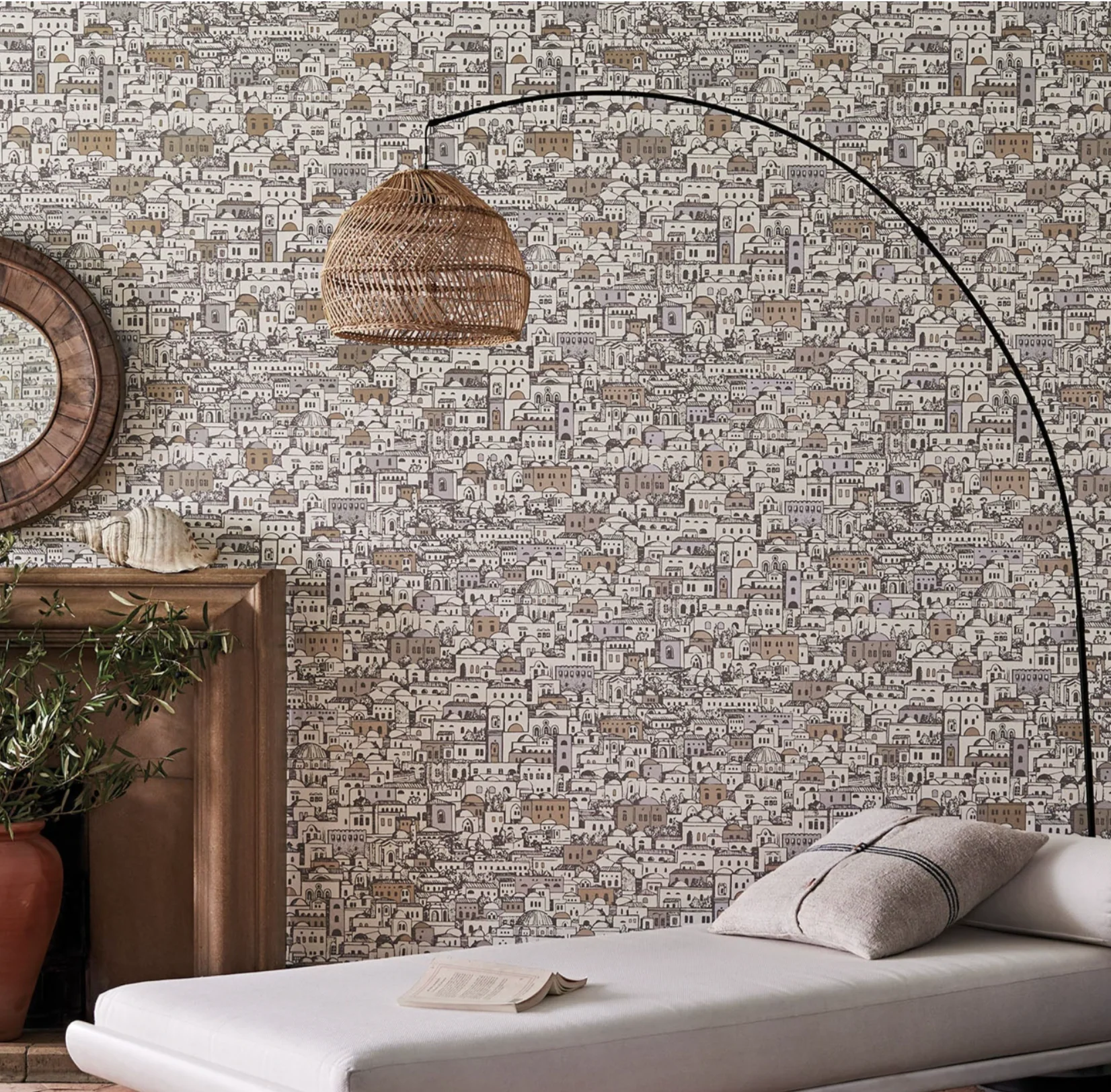 Carta da Parati "Mediterranea bianca/beige" Fornasetti | COLE & SON - Image 3