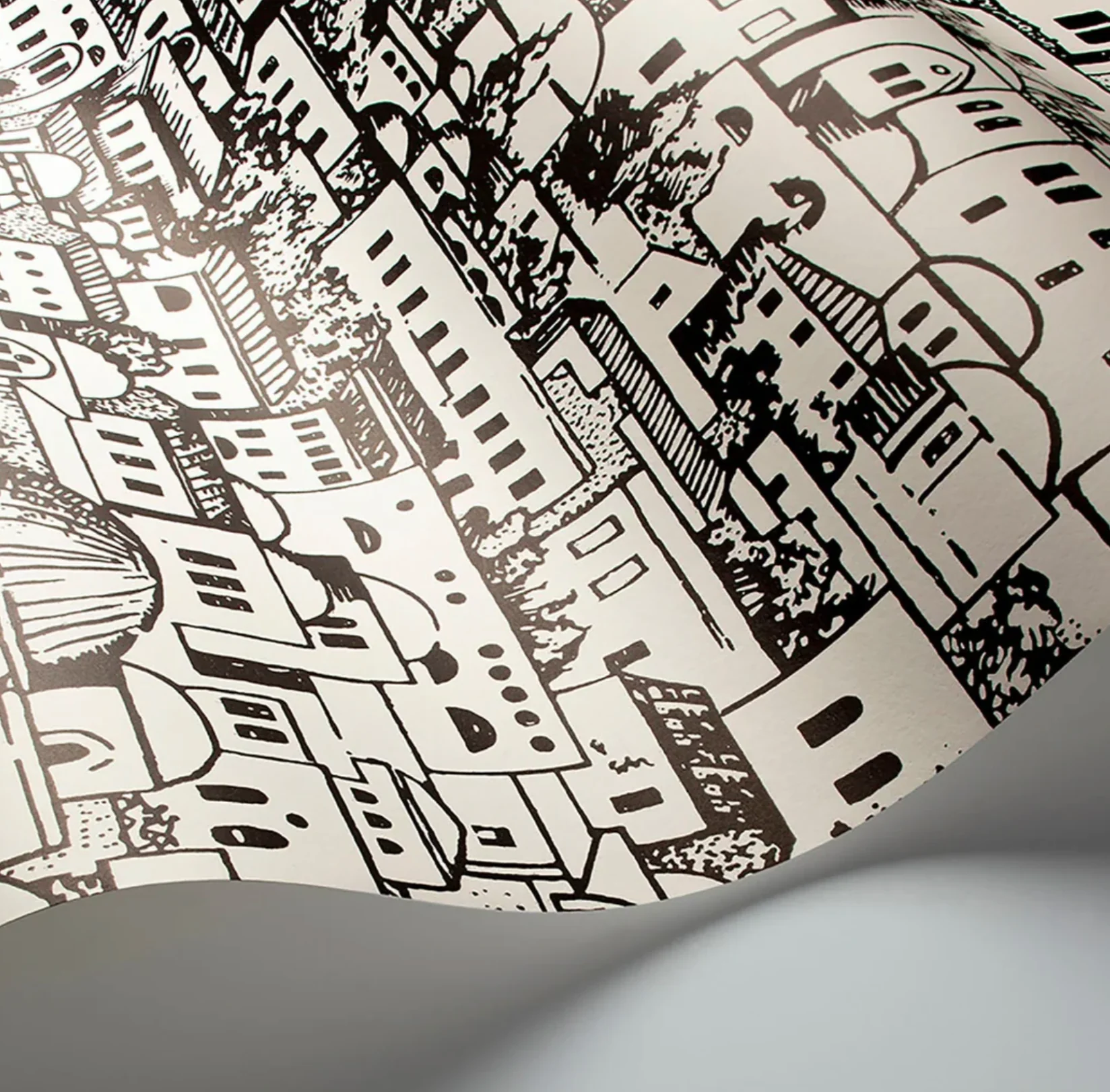Carta da Parati "Mediterranea bianca/nera" Fornasetti | COLE & SON - Image 2