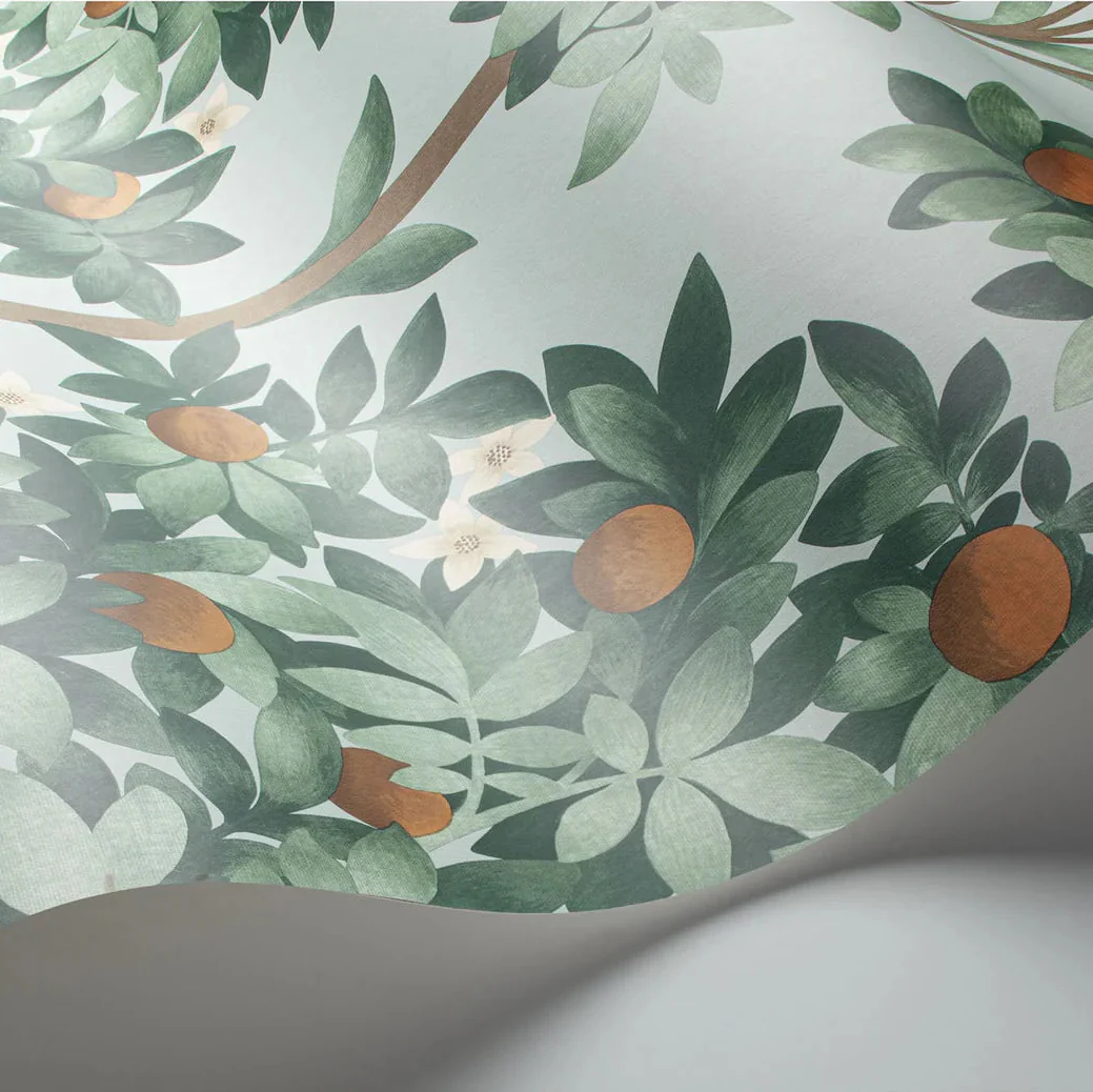 Carta da Parati “Orange blossom celeste e arancione” | COLE & SON - Image 2