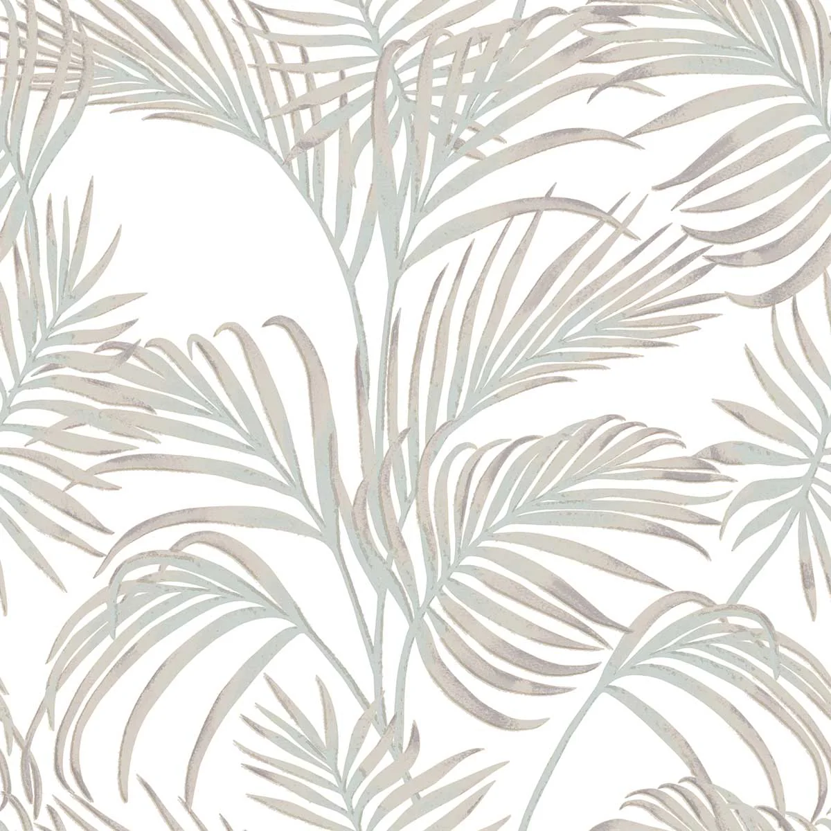 Carta da parati "Palmeto Azzurro/Beige", a metraggio o a rotolo