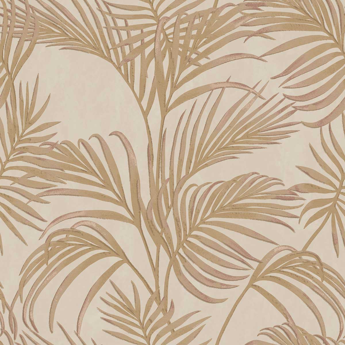 Carta da parati "Palmeto Beige/Bronzo", a metraggio o a rotolo