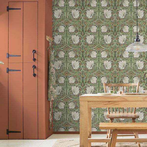 Carta da Parati "Pimpernel Green" Morris at home - Image 2
