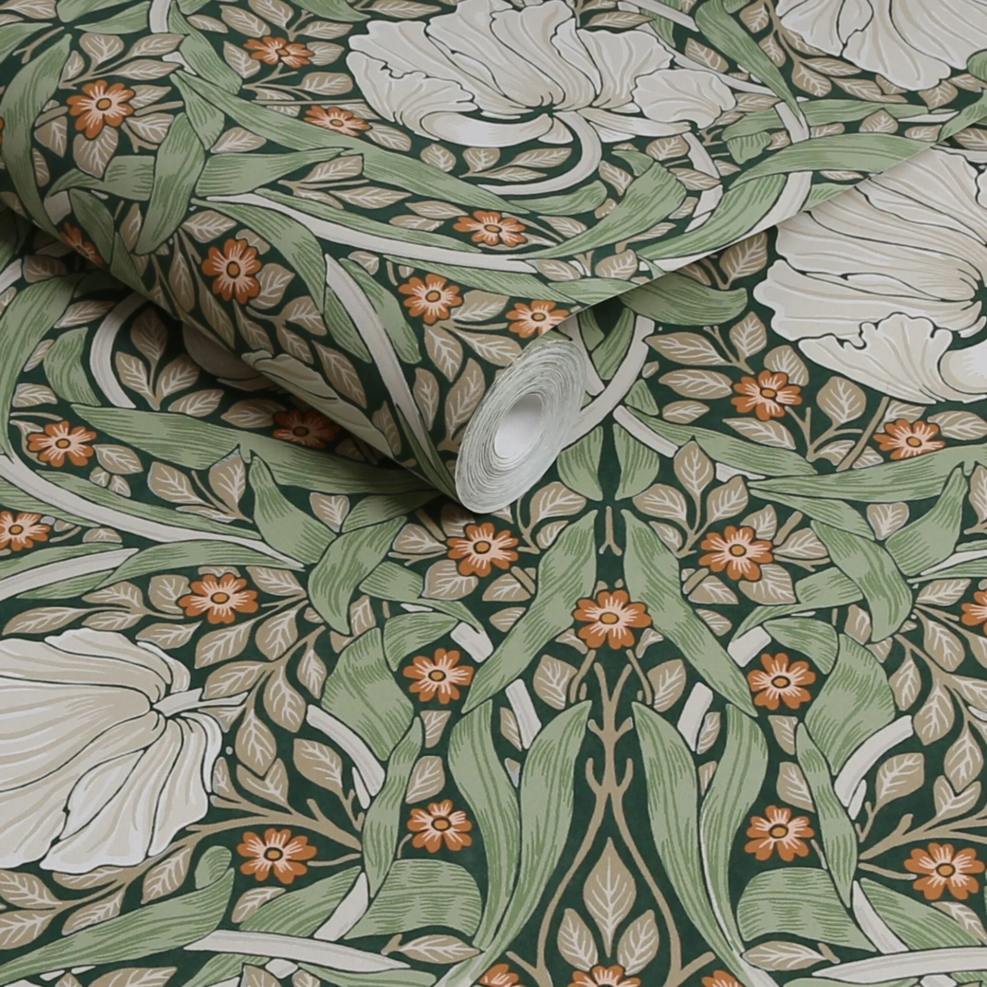 Carta da Parati "Pimpernel Green" Morris at home - Image 3