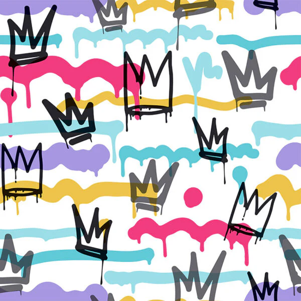 Carta da parati “Pop Crown” a metraggio o a rotolo