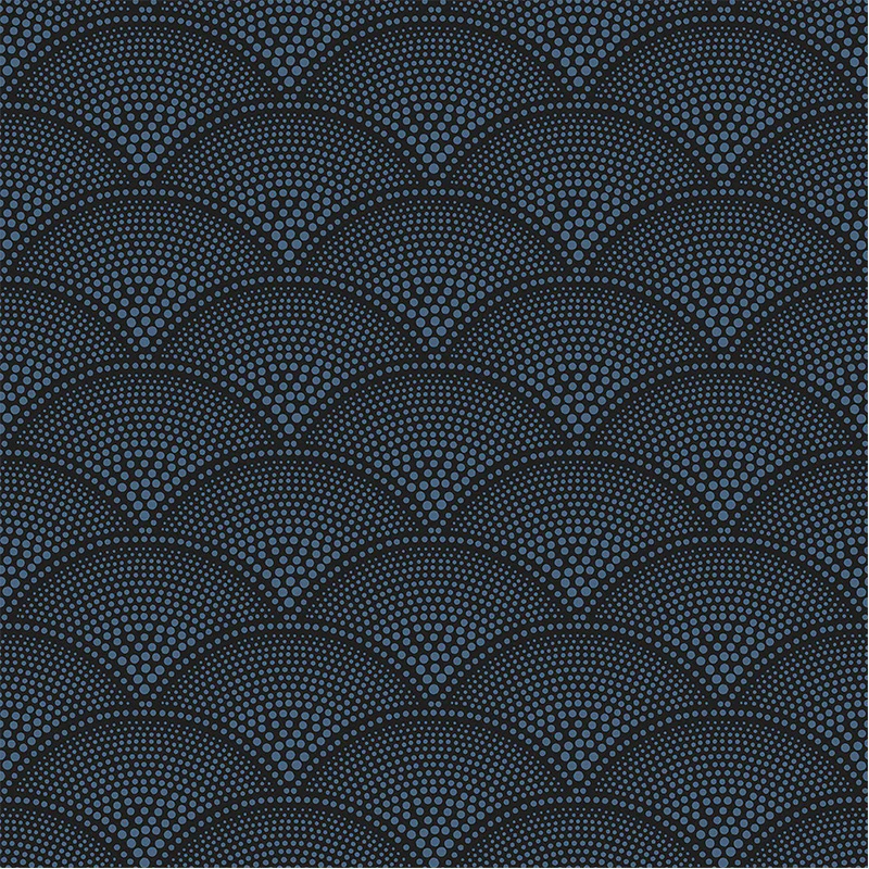 Carta da Parati "FEATHER FAN NERO & BLU" The Contemporary | COLE & SON