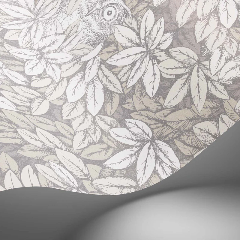 Carta da Parati "FOGLIE E CIVETTE TORTORA" Fornasetti | COLE & SON - Image 2