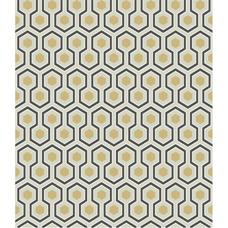 Carta da Parati "HICKS' HEXAGON NERO & ORO" The Contemporary | COLE & SON