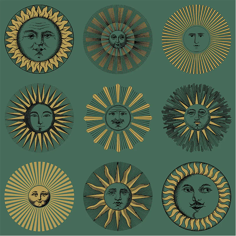 Carta da Parati "SOLI SMERALDO & ORO" Fornasetti | COLE & SON