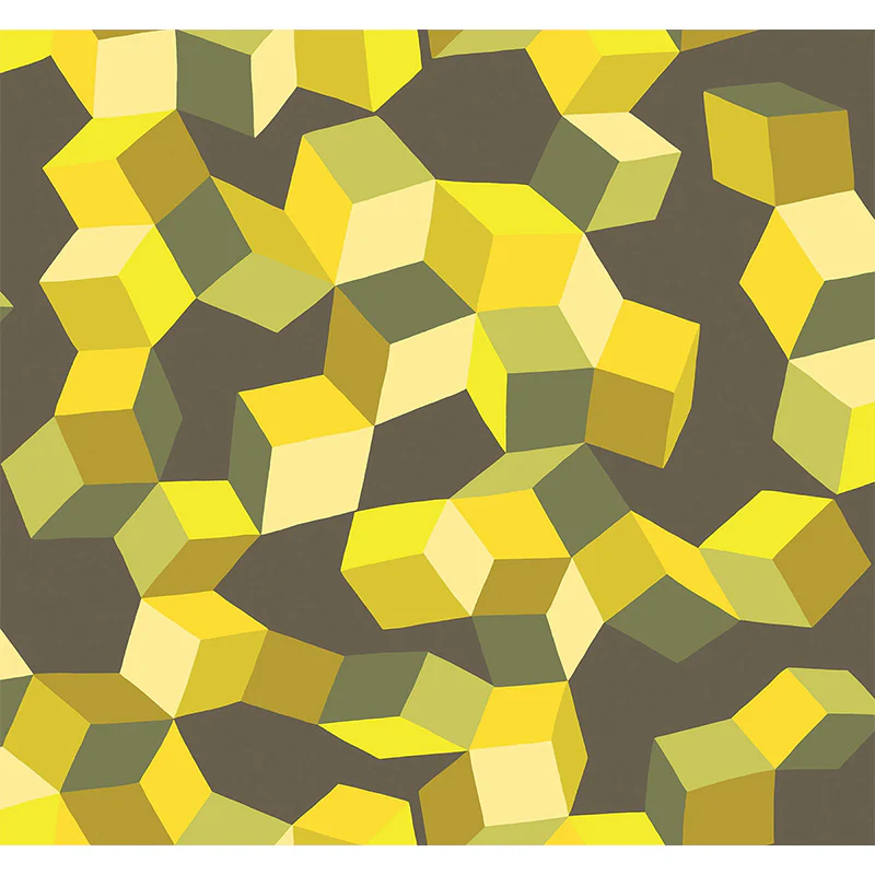 Carta da Parati “PUZZLE Chartreuse on Charcoal” | COLE & SON