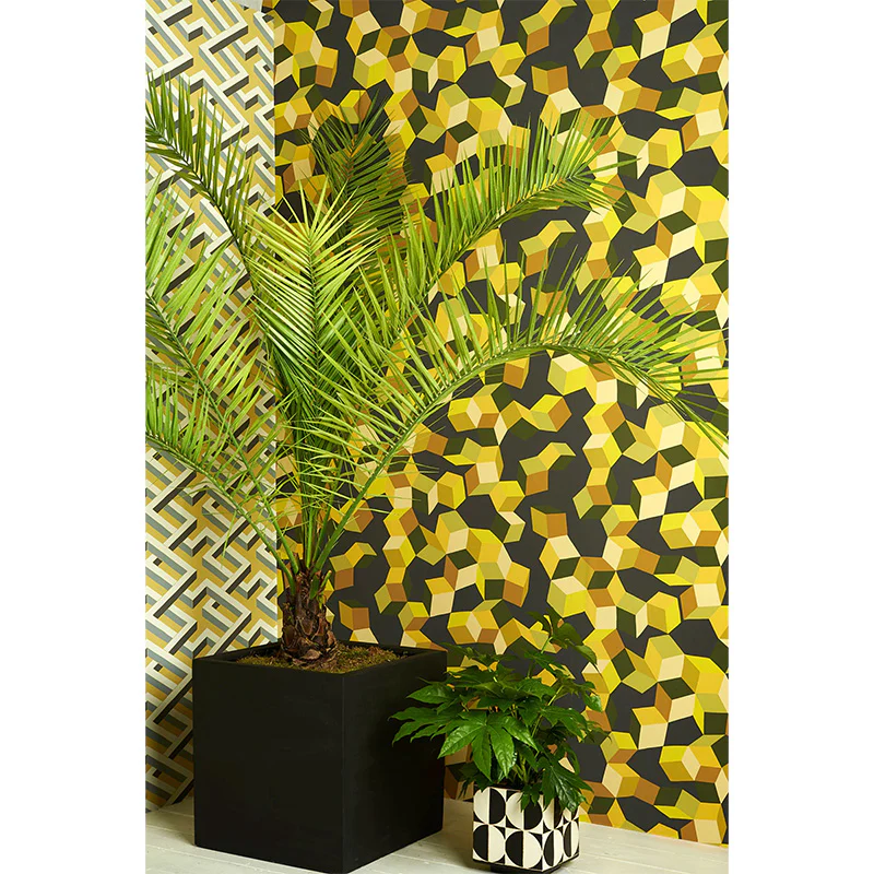 Carta da Parati “PUZZLE Chartreuse on Charcoal” | COLE & SON - Image 3