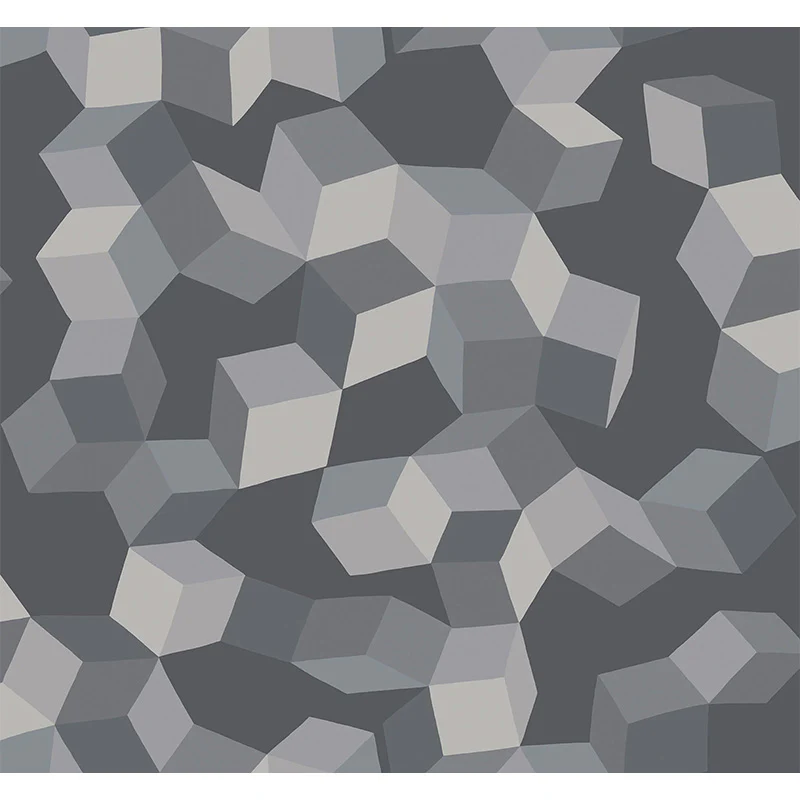 Carta da Parati “PUZZLE Heath Grey on Charcoal” | COLE & SON