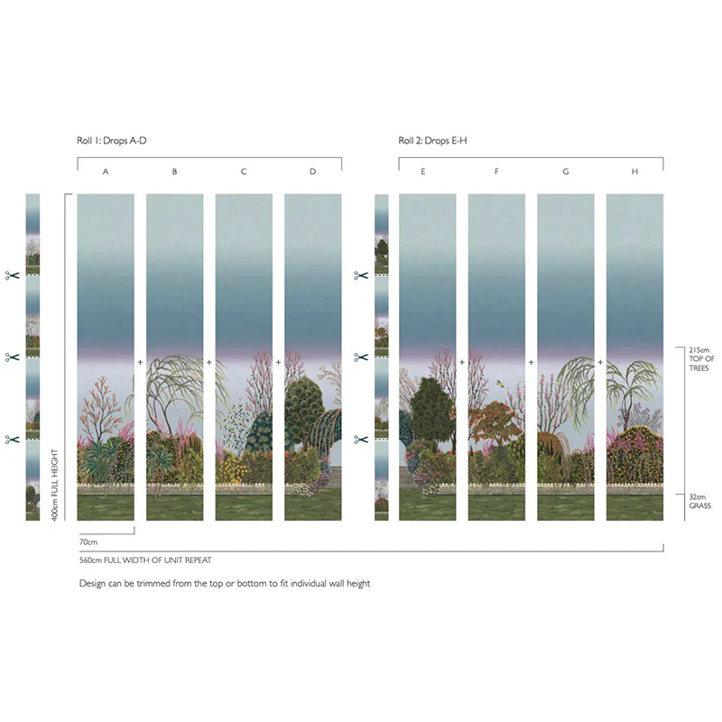Carta da Parati "REVERIE Tanzanite" The Garden | COLE & SON - Image 4