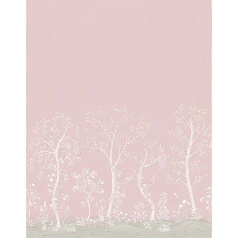 Carta da Parati "SEASONAL WOODS Rose Quartz Pearl" The Garden | COLE & SON