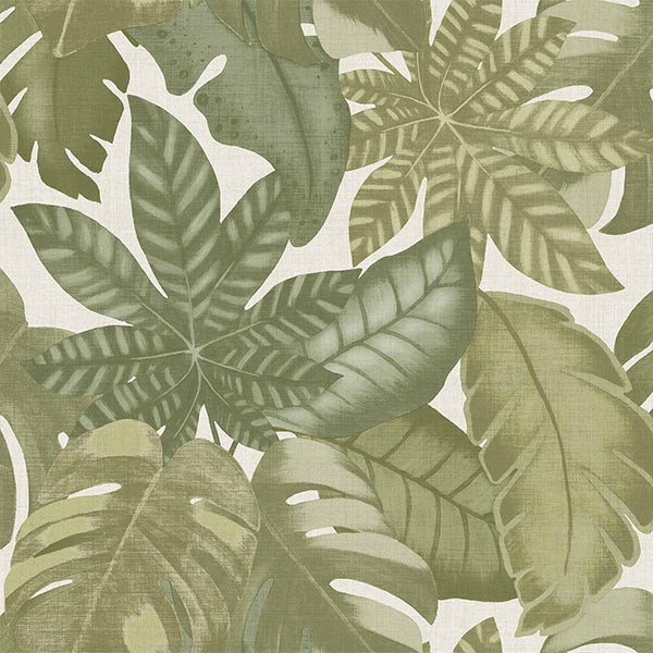 Carta da parati "Soft Feuillage Verde", a metraggio o rotolo