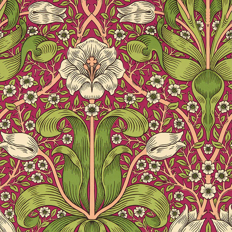 Carta da Parati "SPRING THICKET MARASCHINO CHERRY" Morris & Co. - Sanderson