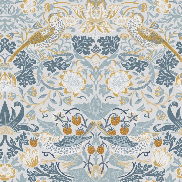 Carta da Parati "Strawberry Thief Soft Blue" Morris at home