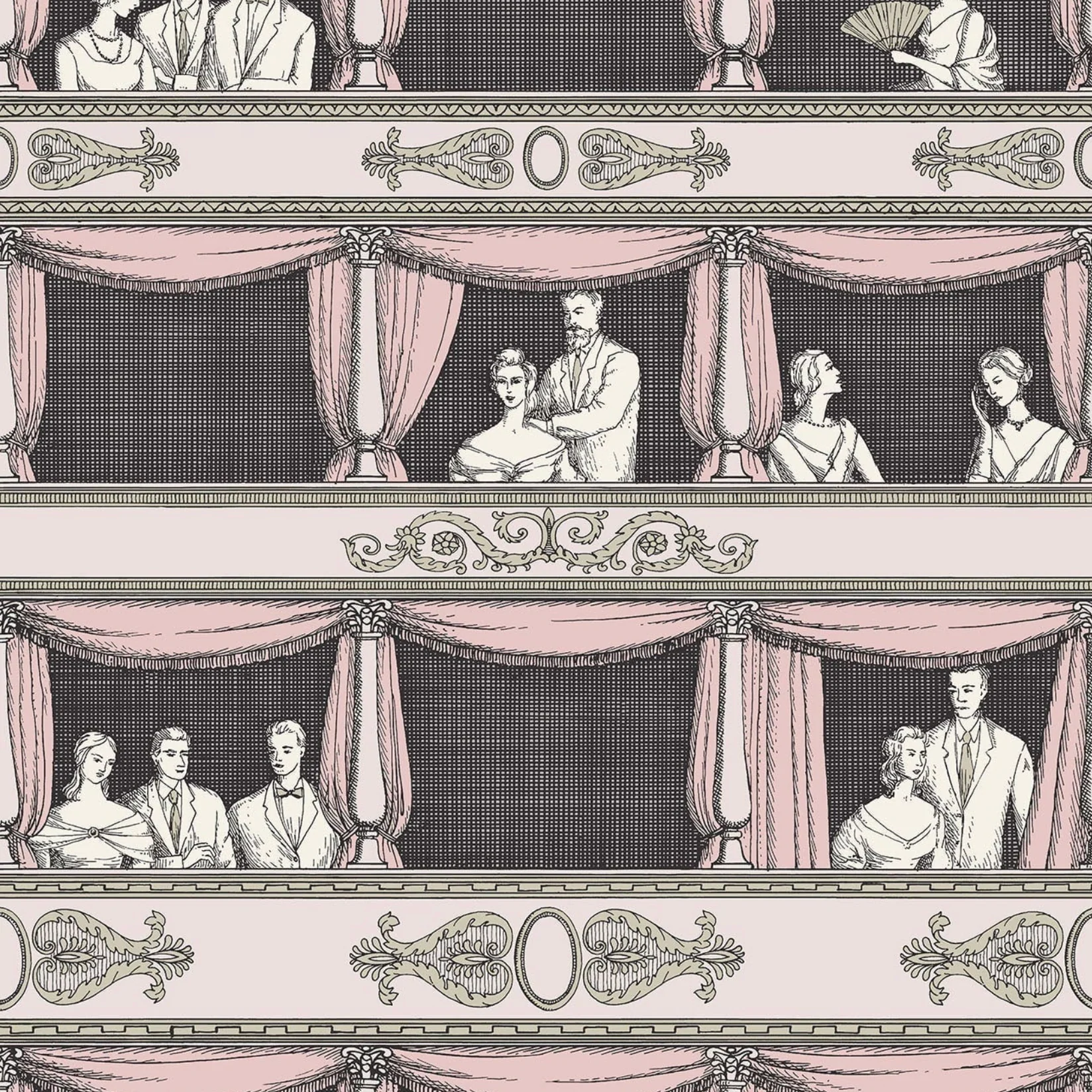 Carta da Parati "Teatro rosa" Fornasetti | COLE & SON
