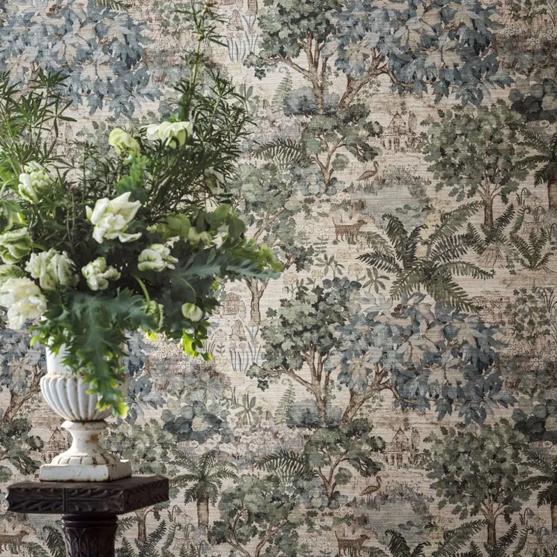 Carta da parati "The Stumpery Blu" - Highgrove - SANDERSON - Image 2