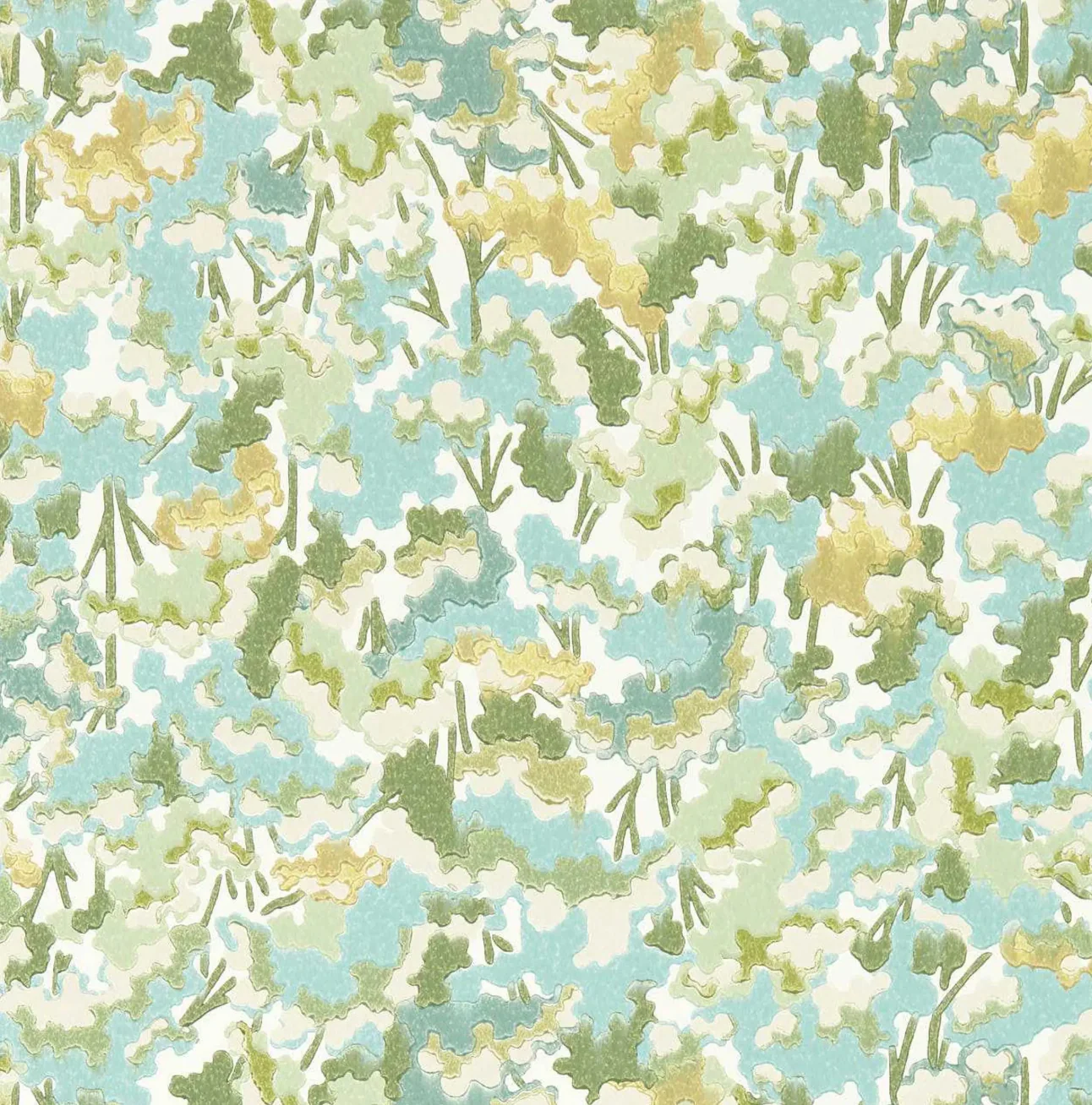 Carta da Parati “Tree Tops Verde e Azzurra” | HARLEQUIN