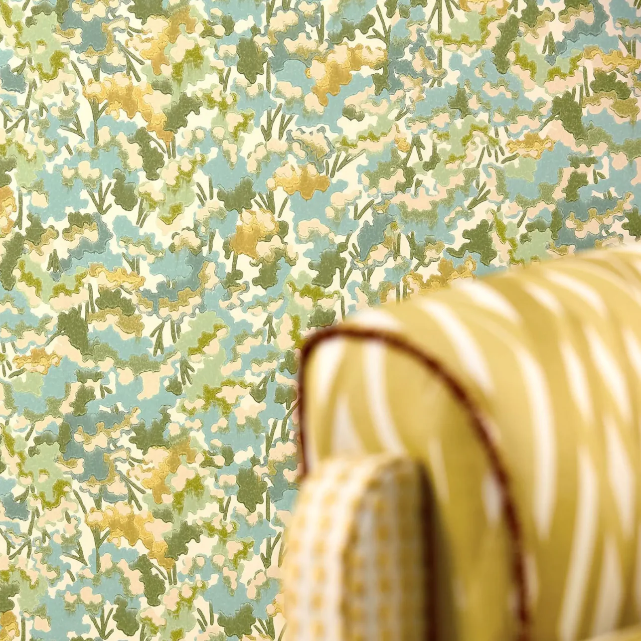 Carta da Parati “Tree Tops Verde e Azzurra” | HARLEQUIN - Image 3