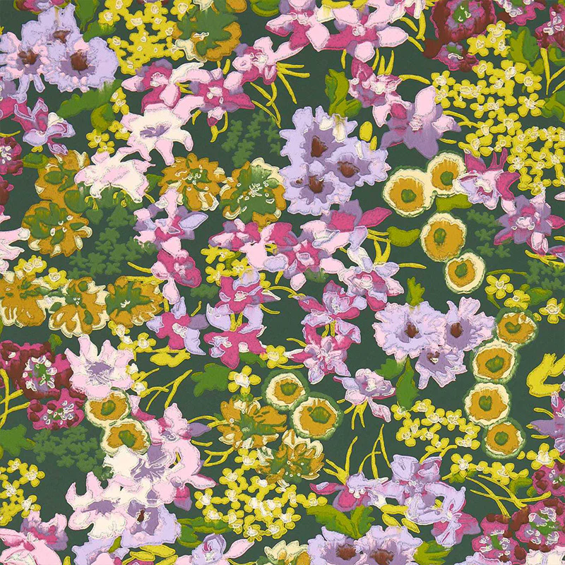 Carta da Parati “WILDFLOWER MEADOW EMERALD/AMETHYST/PERIDOT” | HARLEQUIN