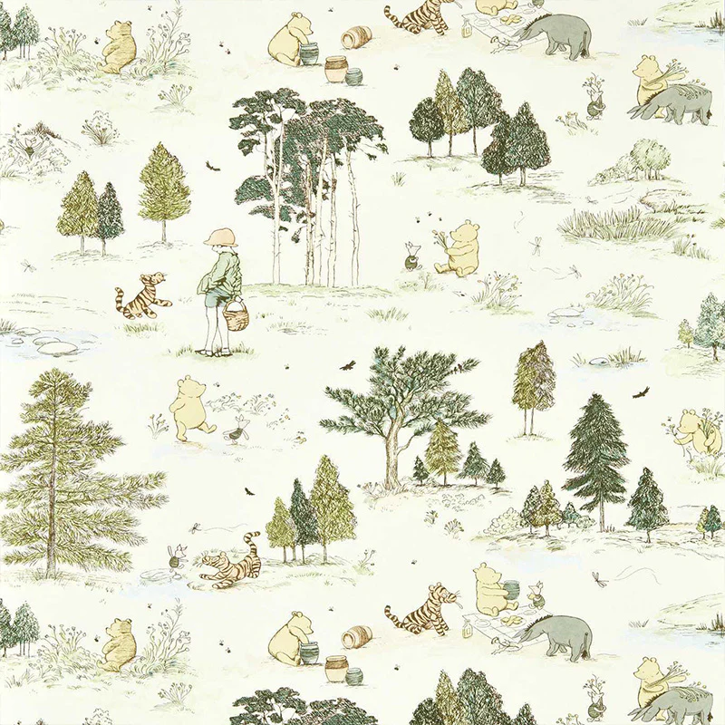 CARTA DA PARATI "WINNIE THE POOH MACARON GREEN" - Disney x HOME - Sanderson