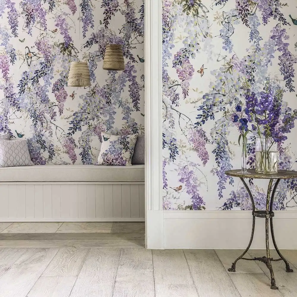 Carta da parati "Wisteria Falls Lilla" - Curios - SANDERSON - Image 3
