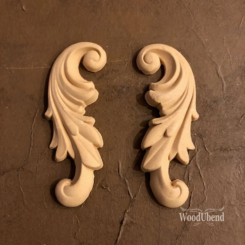 Coppia di Fregi Decorativi "Acanto Elegance", WoodUbend