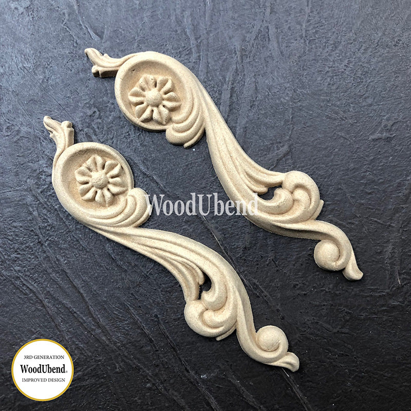 Coppia di Fregi Decorativi “Ciondolo”, WoodUbend