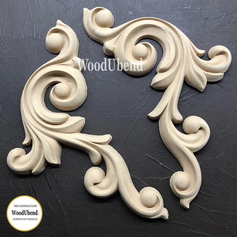 Coppia di Fregi Decorativi "Liberty Maxi", WoodUbend
