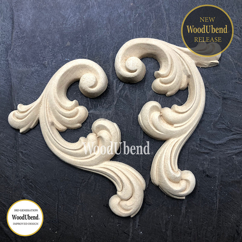 Coppia di Fregi Decorativi “Onda”, WoodUbend