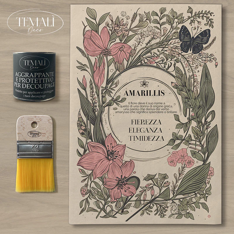Dècoupage Botanical Vintage - Amarillis