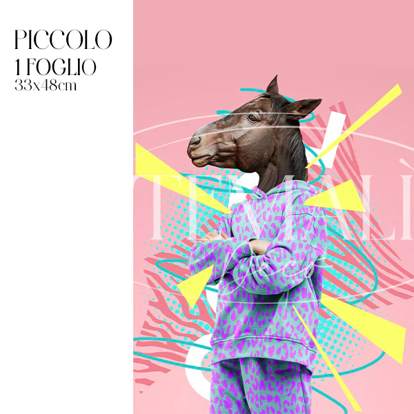 Dècoupage Fauna Pop - Pink Horse - Image 3