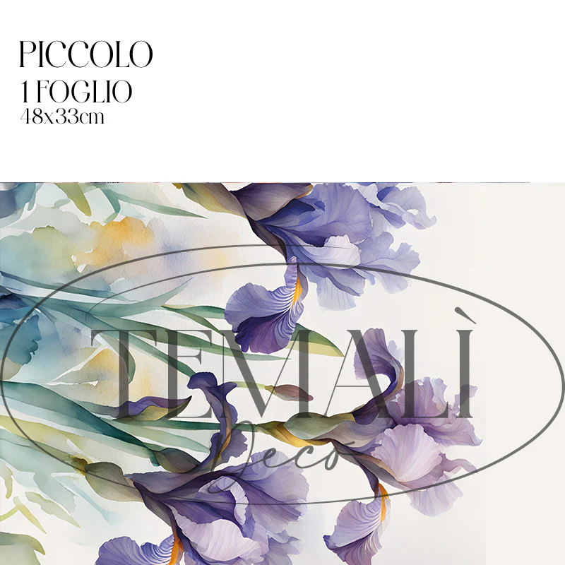 Dècoupage Modern Flora – Fiori acquerello viola - Image 3
