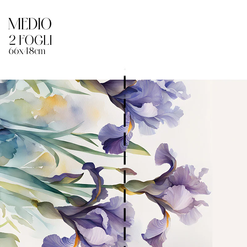 Dècoupage Modern Flora – Fiori acquerello viola - Image 4