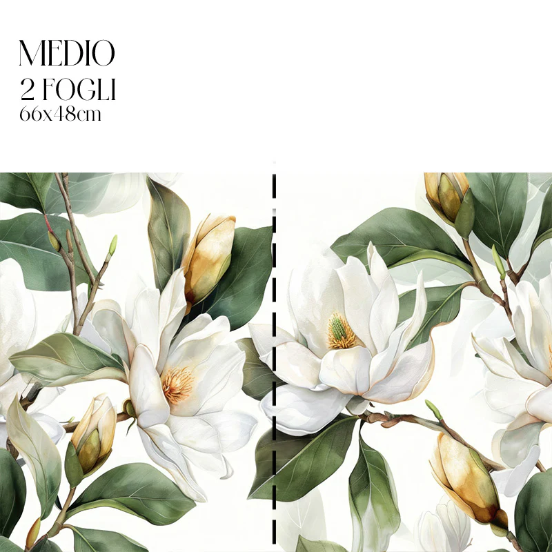 Dècoupage Modern Flora – Fiori bianchi - Image 3