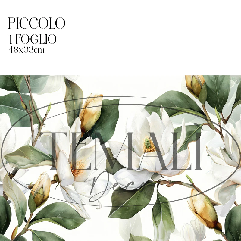 Dècoupage Modern Flora – Fiori bianchi - Image 4
