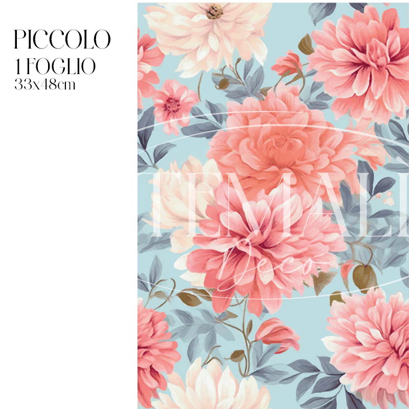 Dècoupage Modern Flora - Peonie Azzurre - Image 2