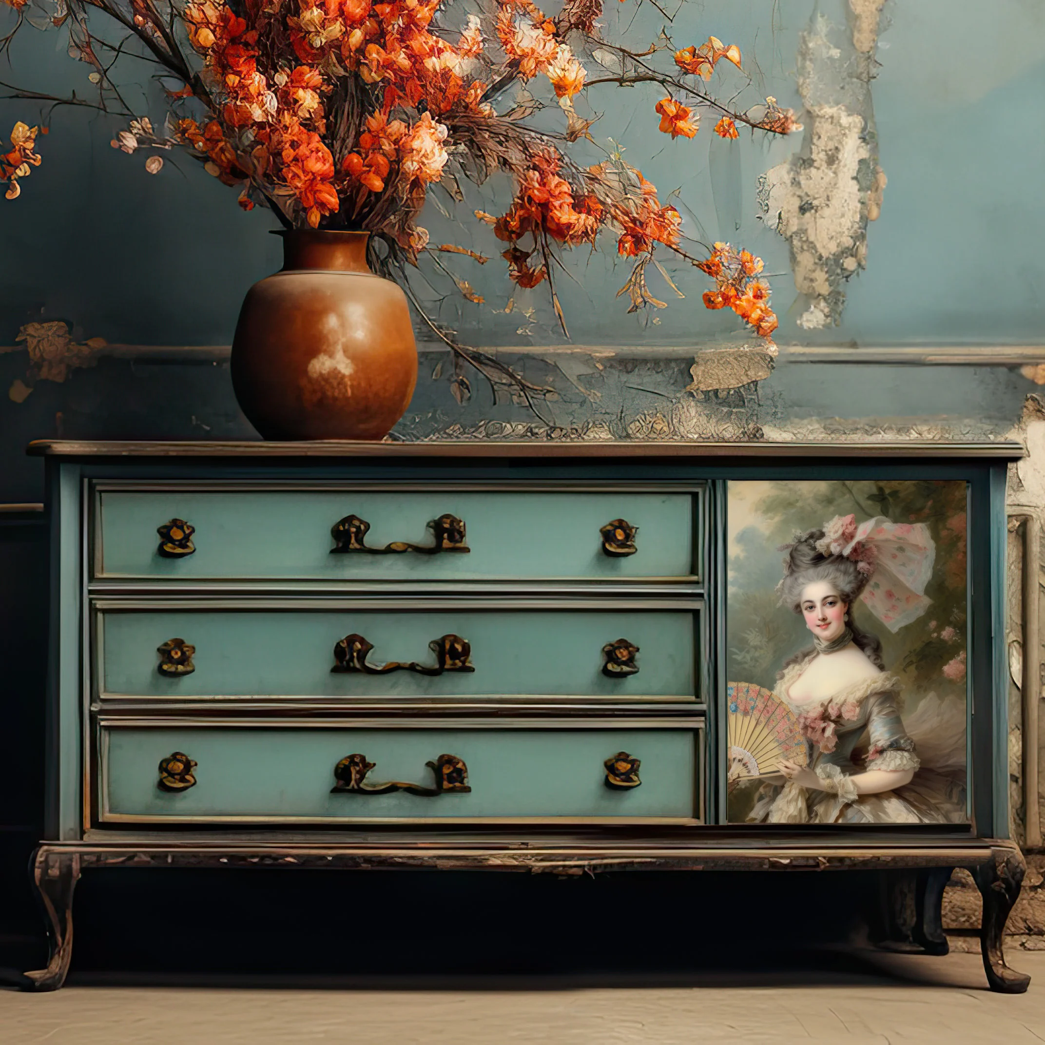 Dècoupage Vintage Quadro - Duchessa Ginevra - Image 2