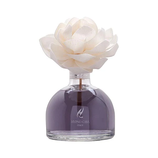 Diffusore di Fragranza Rosa "Orchidea Nera" con Fiore, Hypno Casa, 250 ml