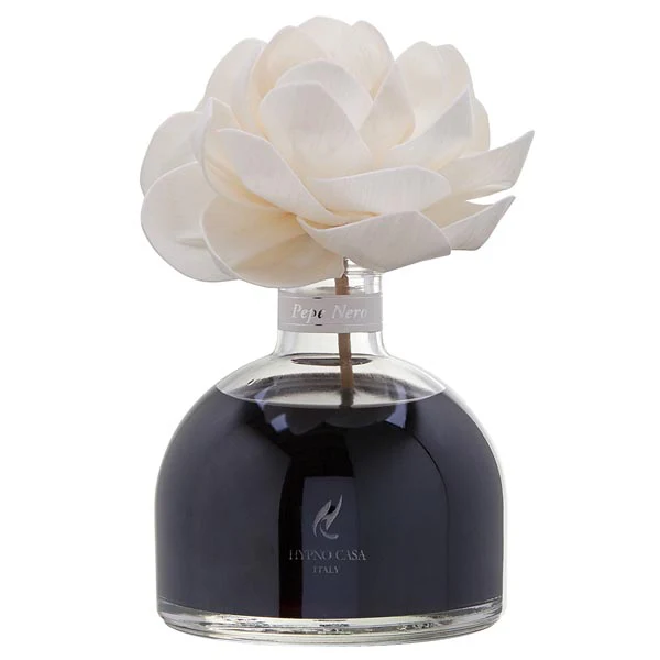 Diffusore di Fragranza Rosa "Pepe Nero" con Fiore, Hypno Casa, 250 ml