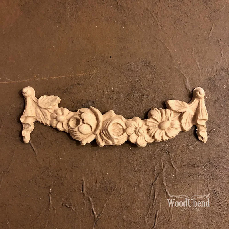 Fregio Decorativo "Nastro con Fiori", WoodUbend