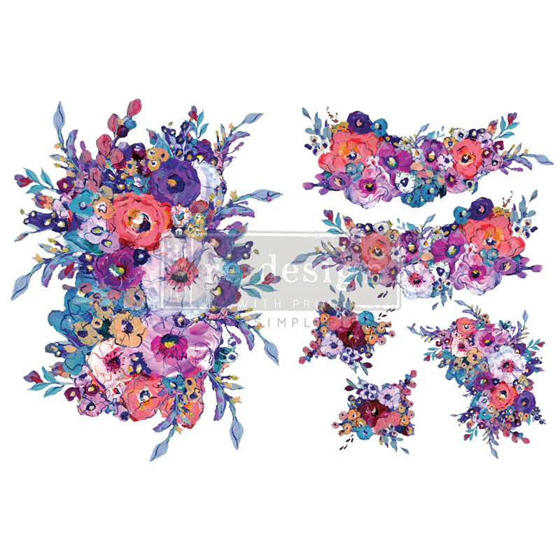 H2O Redesign Decor Transfers “Luminous Blooms” 21,5x28 cm