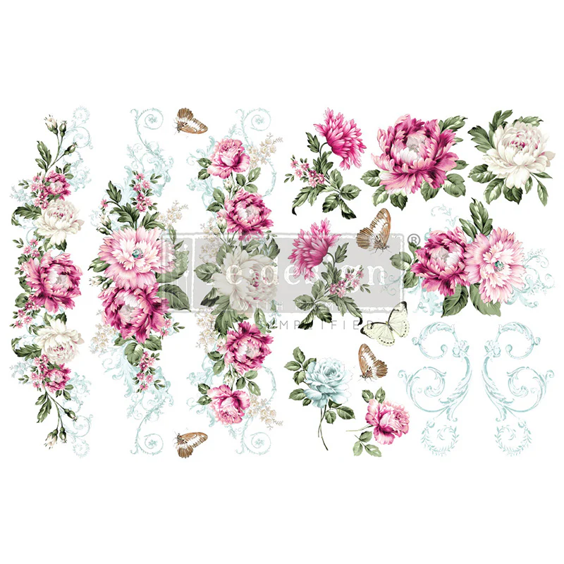 H2O Redesign Decor Transfers “SPRINGTIME PEONIES” 21,5x28 cm