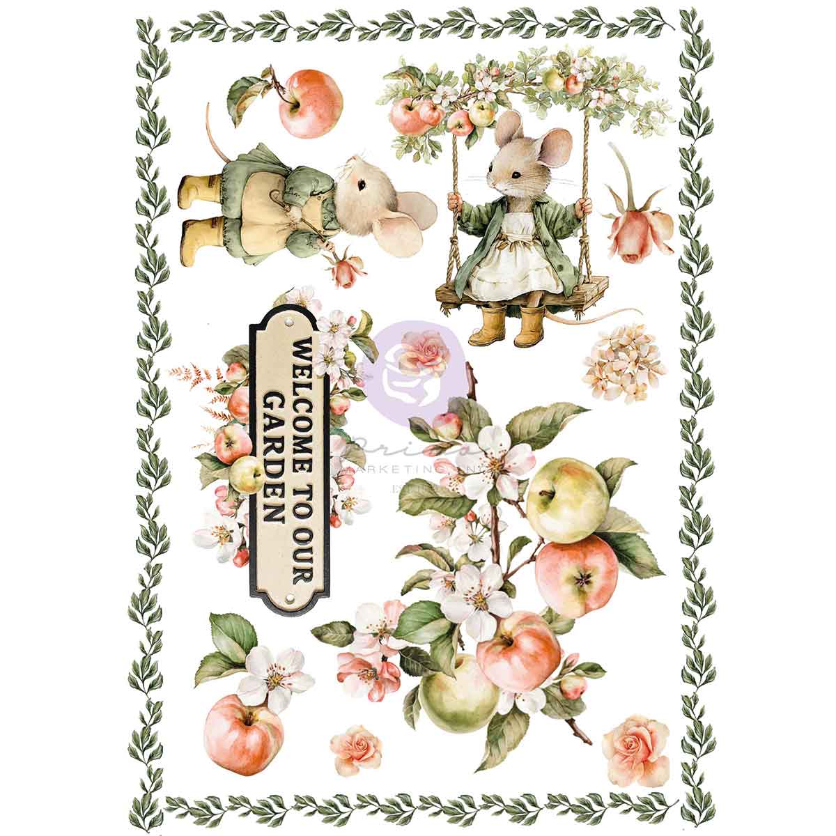 Homegrown Collection A4 Transfer 1 foglio 21,5 x 29,7cm
